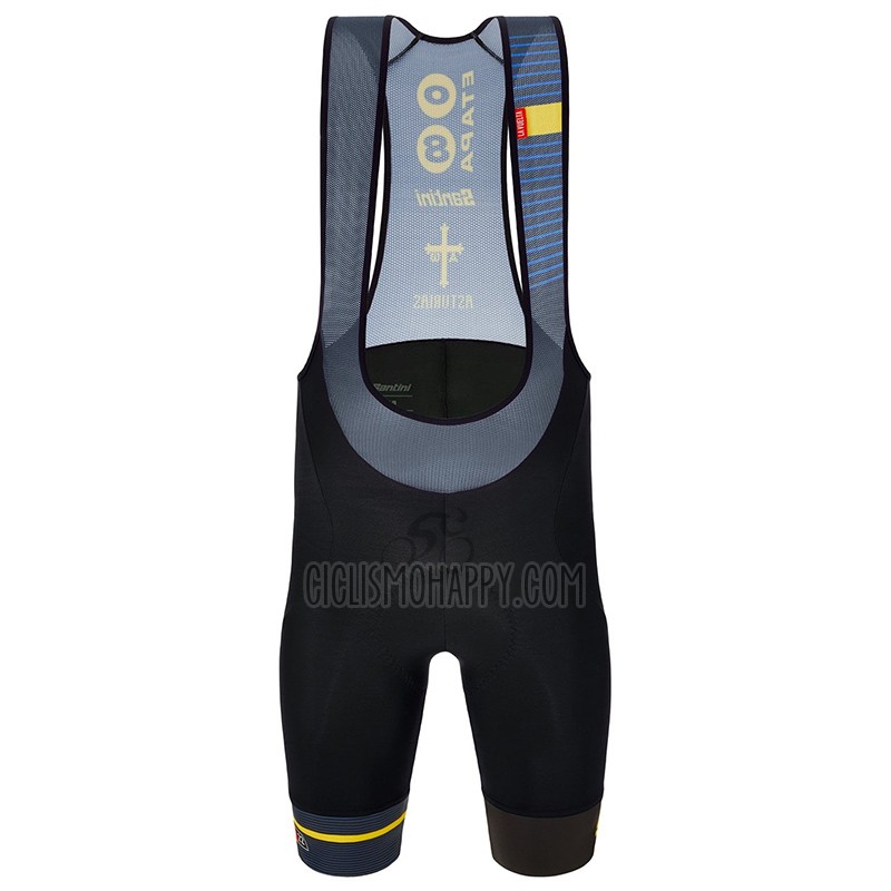 Vuelta Espana Cycling Jersey Bib Short 2022 Men Short Sleeve Black Yellow